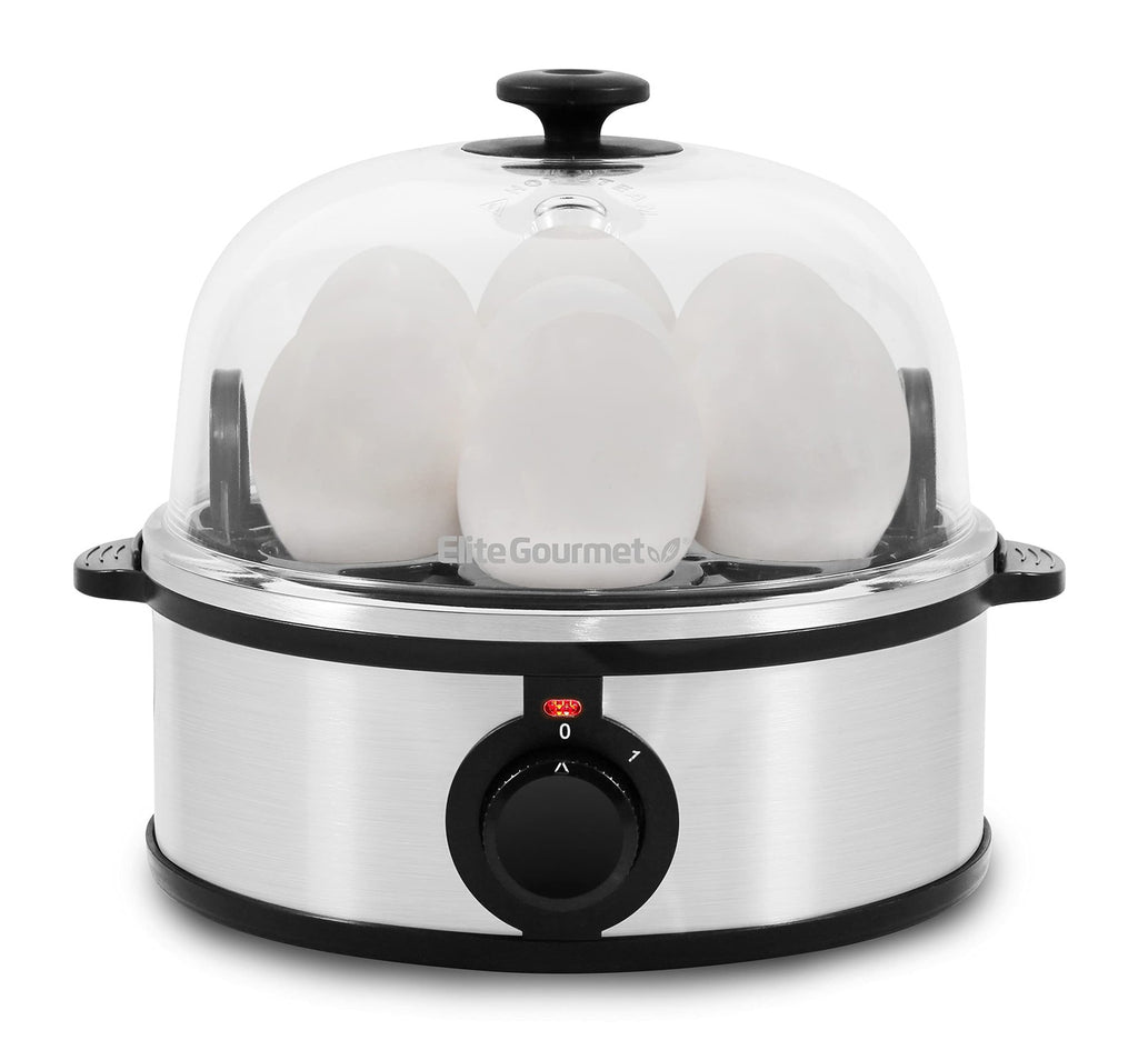 Electric Egg Cooker, 7 Egg Capacity, Stainless Steel, Auto Shut-Off