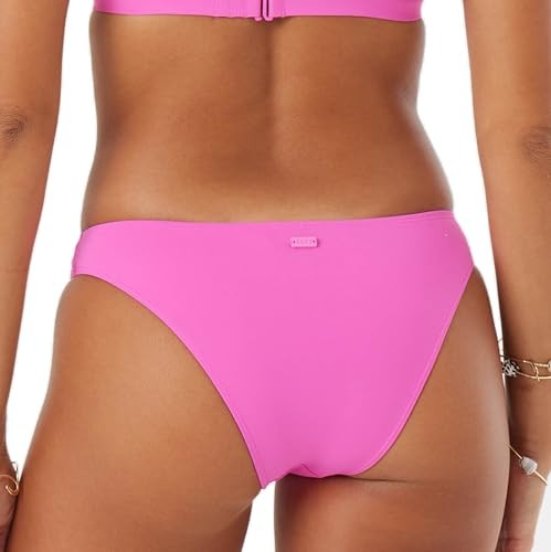 Roxy Women's Bikini Bottoms, Maui Pink, Stretch Fabric, UPF 50+, Size S