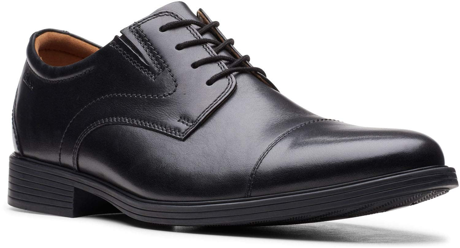 Clarks Men's Whiddon Cap Oxford, Black Leather, 9