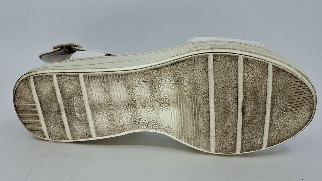 Dr. Scholl's Shoes Womens Time Off Sky Sandal White Smooth 7 M