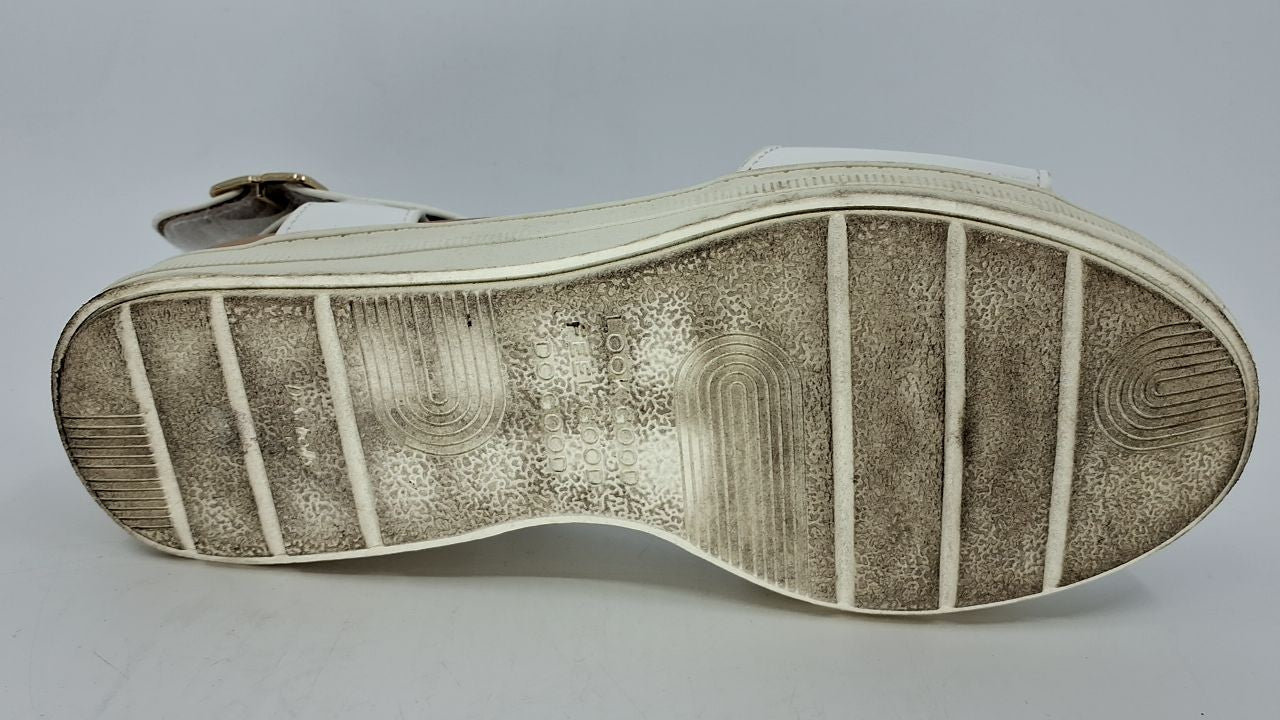 Dr. Scholl's Shoes Womens Time Off Sky Sandal White Smooth 7 M