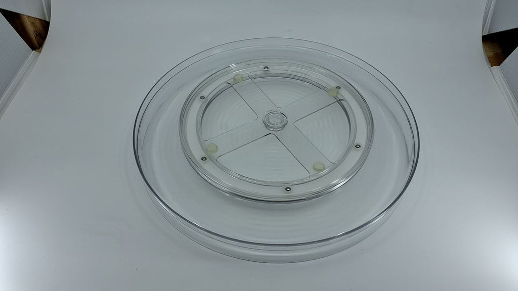 Heavy Duty 11.5 In Lazy Susan - Clear Plastic Organizer for Kitchen & Bath
