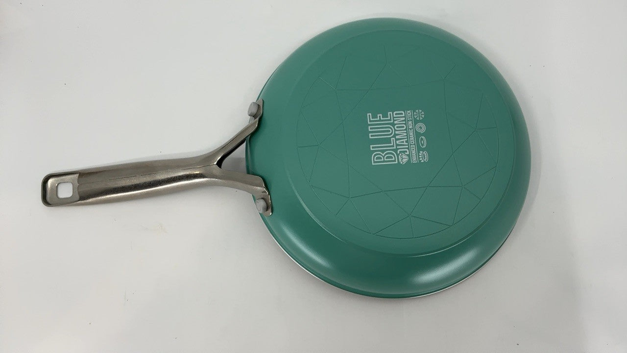 Blue Diamond 8" Frying Pan Skillet, Turquoise Ceramic, Nonstick & PFAS-Free