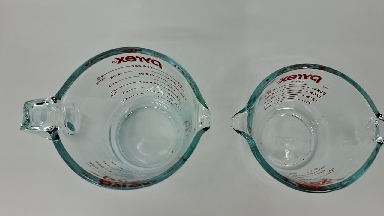 Pyrex 2-Pack Measuring Cups, 1 & 2 Cup, Glass, Microwave & Dishwasher Safe