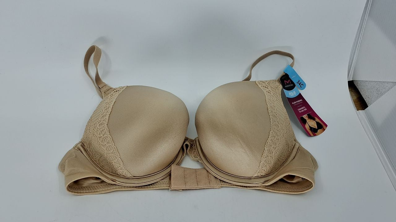 Maidenform Women's Natural Boost Demi Bra, Latte Lift,34C