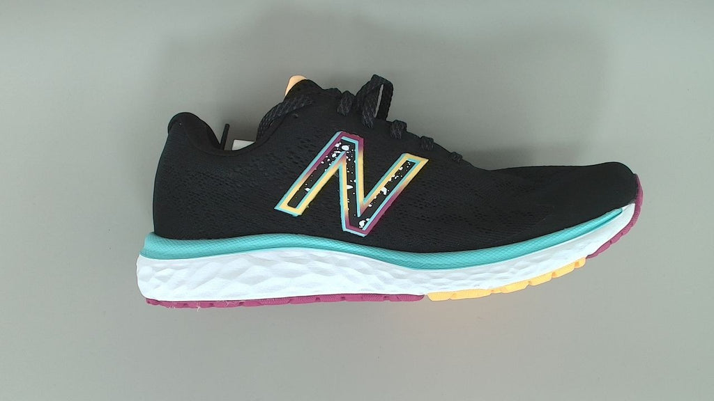New Balance Women's Fresh Foam 680 V7 Running Shoe, Black/Surf/Lemonade, 6
