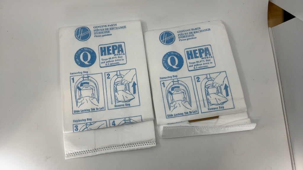 Hoover Platinum Upright Vacuum Bags, Type Q, 2-Pack with HEPA Filtration
