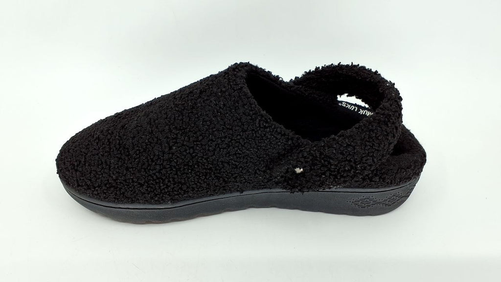 MUK LUKS Women's Quianna Clog, Black, M (7-8)
