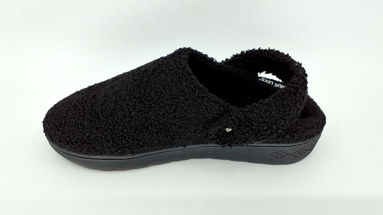 MUK LUKS Women's Quianna Clog, Black, M (7-8)