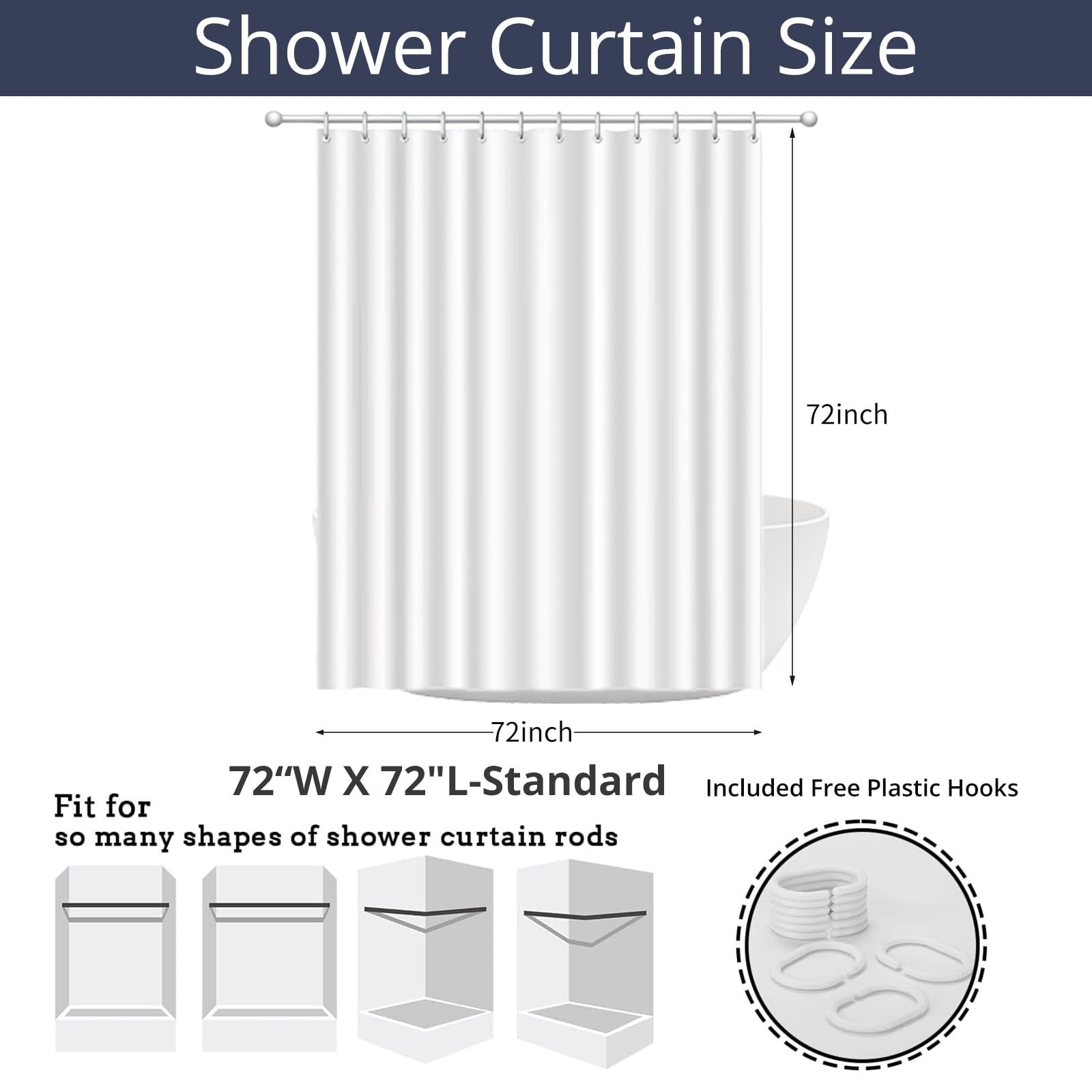 Summer Teal Starfish Shower Curtain Fabric w/ Hooks 72" x 72"