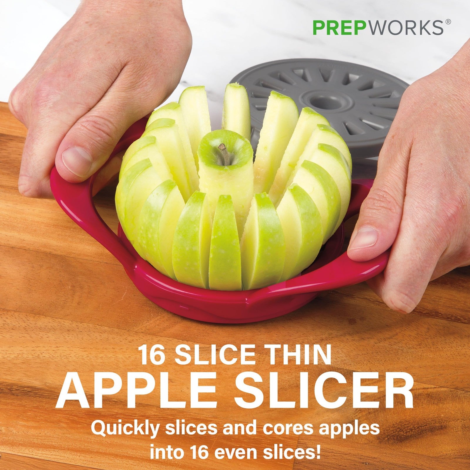 PrepWorks 16-Slice Apple Cutter & Corer - Safety Cover Included