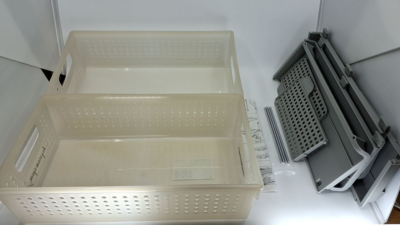 madesmart Antimicrobial 2 Tier Organizer, Pack of 1, Frost