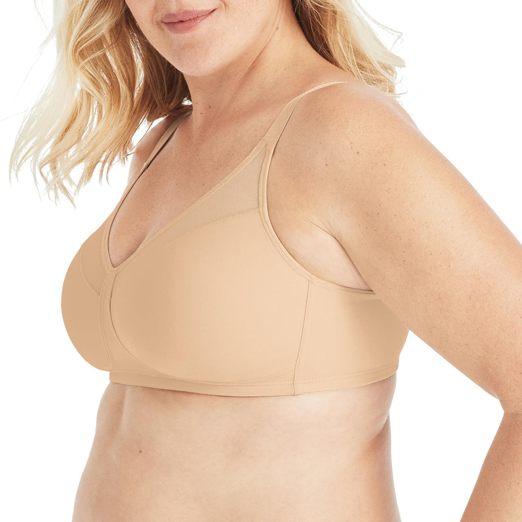 PLAYTEX Womens 18 Hour Smoothing Wirefree Us4697 Minimizer Bra, Nude, 40D US