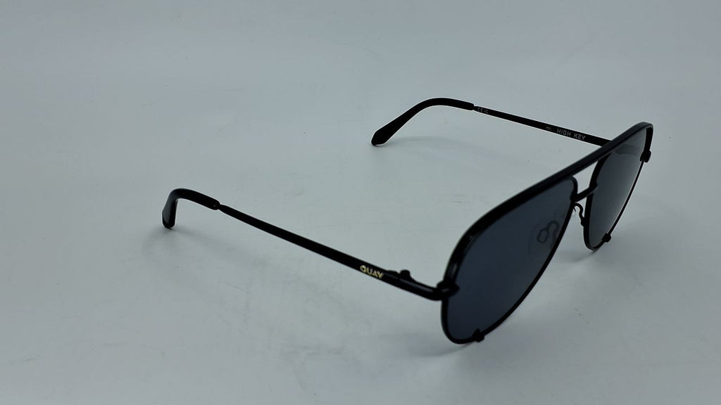 Quay Oversized Black Sunglasses, Polarized Aviator, UV Protection
