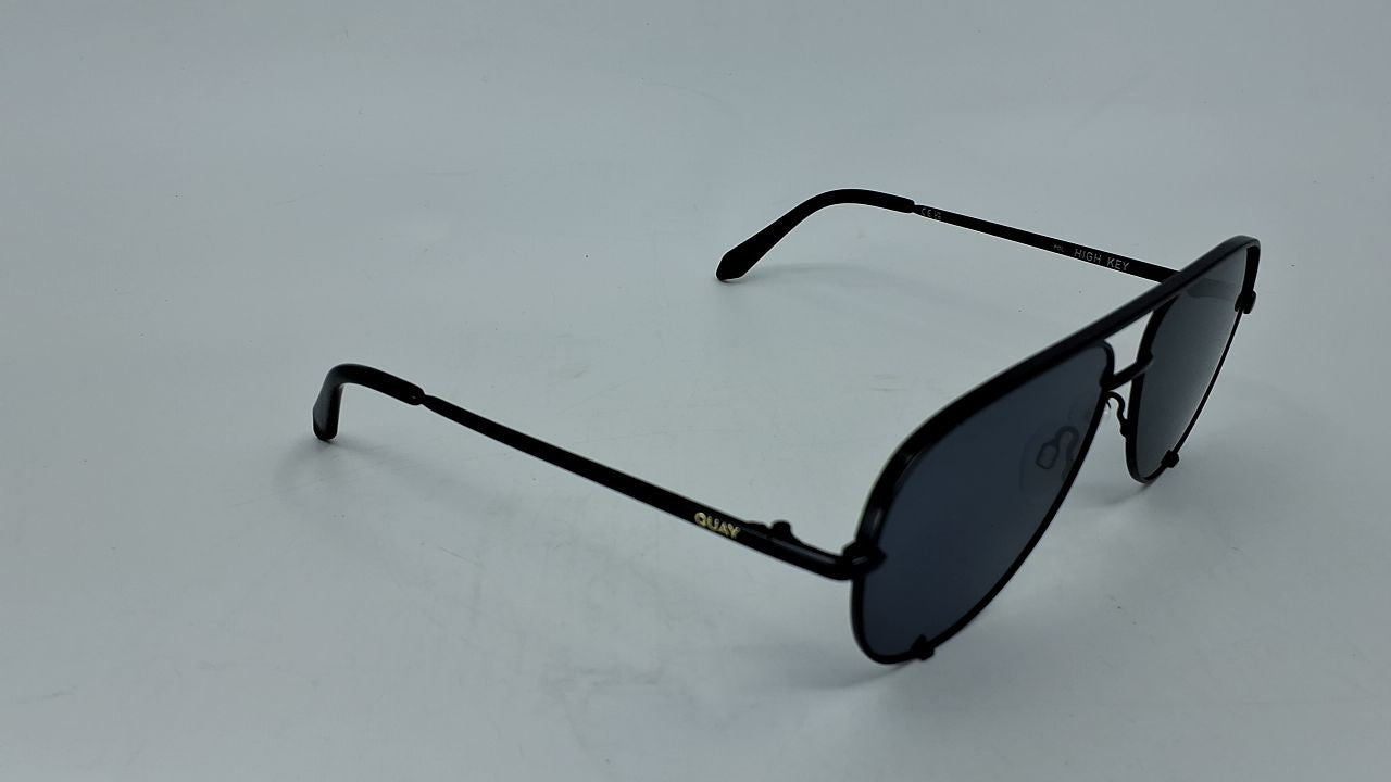 Quay Oversized Black Sunglasses, Polarized Aviator, UV Protection