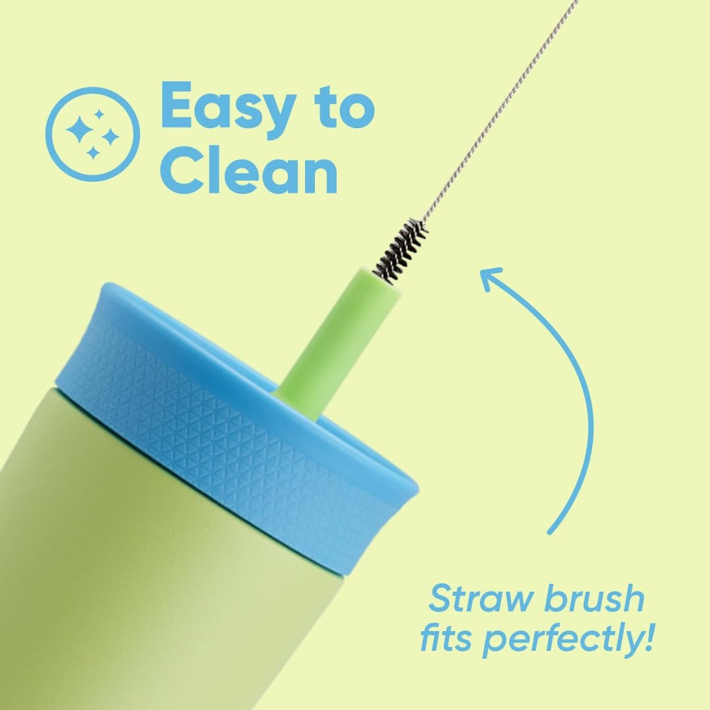 Kids Stainless Steel Tumbler 12 Oz, Owala Blue & Light Green, Easy Clean