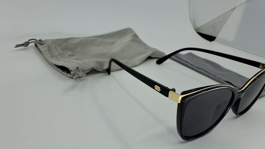UV400 Protection Cat Eye Sunglasses Black Lens/Frame Women CL22017