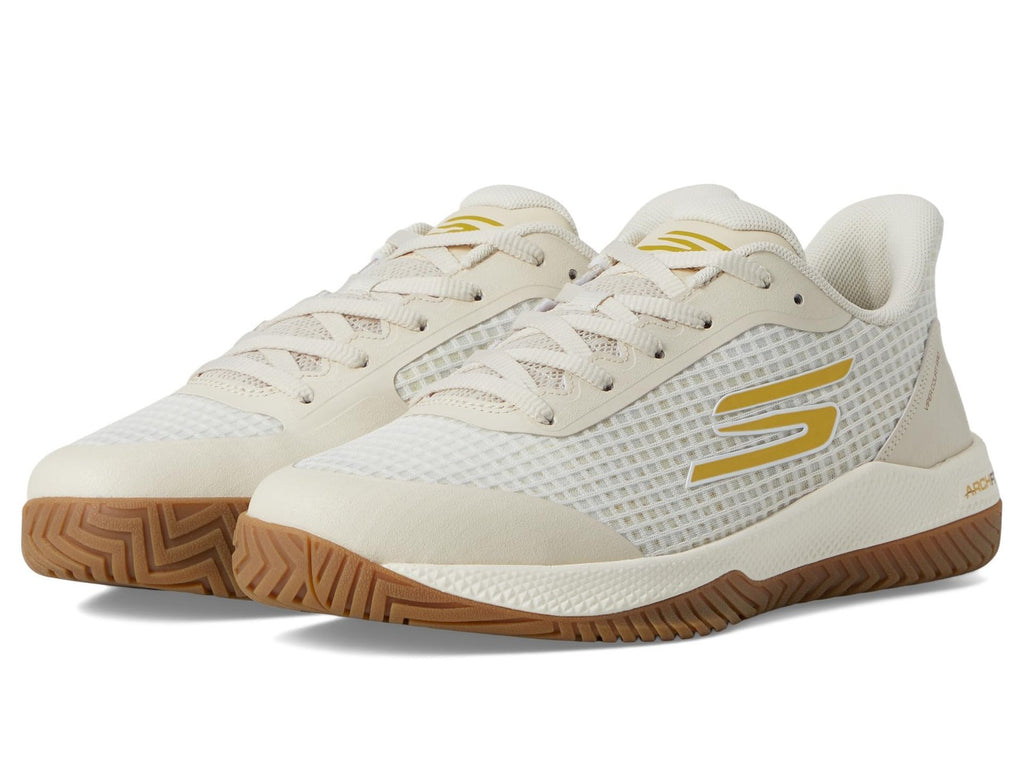 Skechers Women's Viper Court Pro Pickleball Sneaker, Off White, 7.5