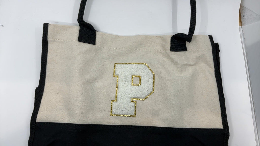 Personalized Tote Bag for Women, White, 17.3x8.6x12.2 In, Birthday Gift