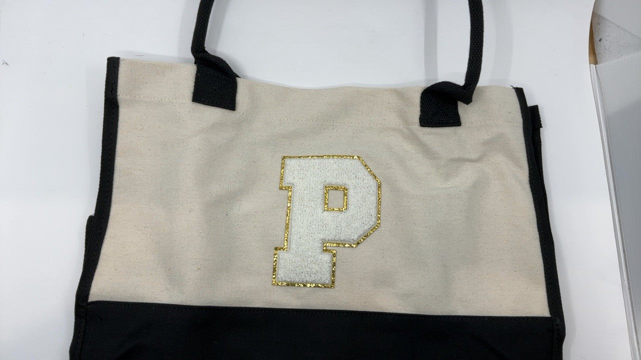 Personalized Tote Bag for Women, White, 17.3x8.6x12.2 In, Birthday Gift