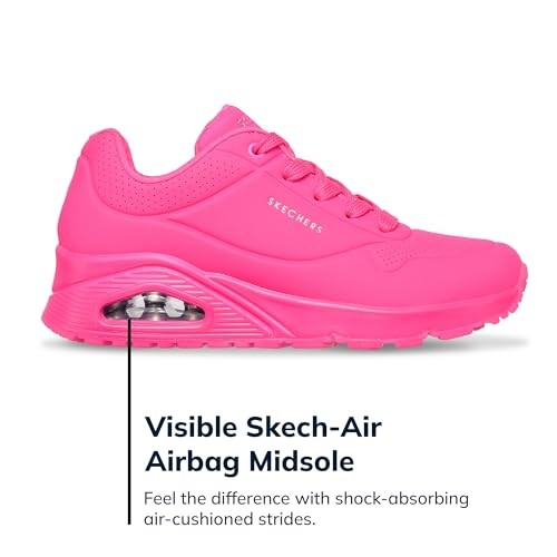 Skechers Uno-Night Shades Sneakers 8.5W Hot Pink Air-Cooled Memory Foam