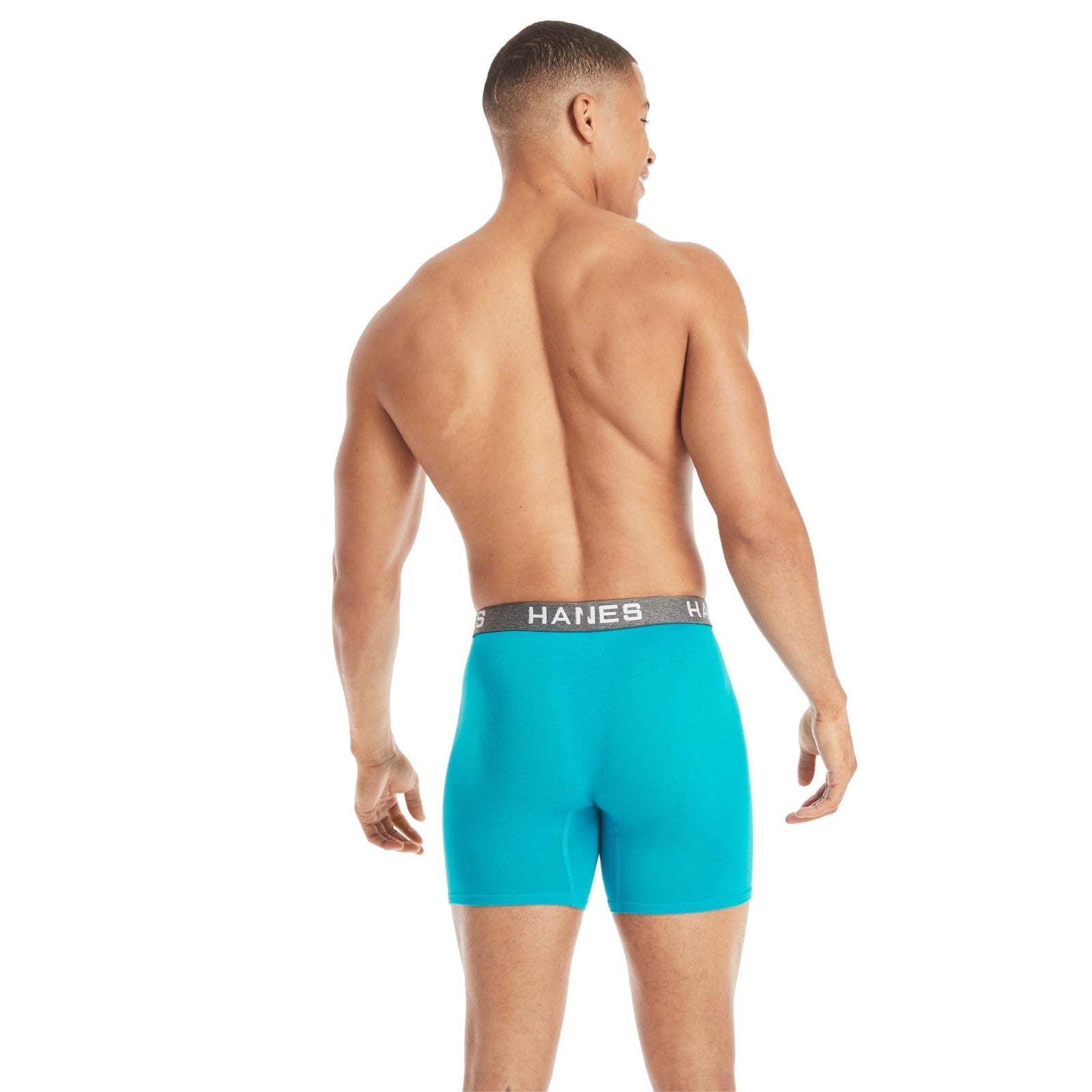 Hanes Men's Boxer Briefs 4-Pack, Small, Ultra Soft Cotton Modal, Red/Blue/Navy