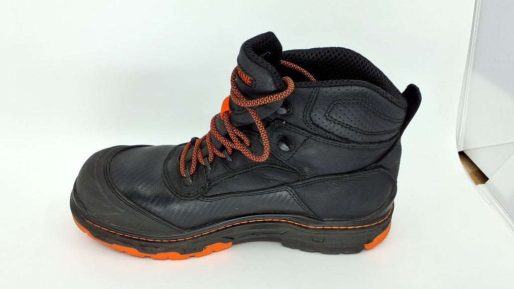 Wolverine Men's 6" Mid Composite Toe Waterproof Boot Black/Orange 10.5 X-Wide