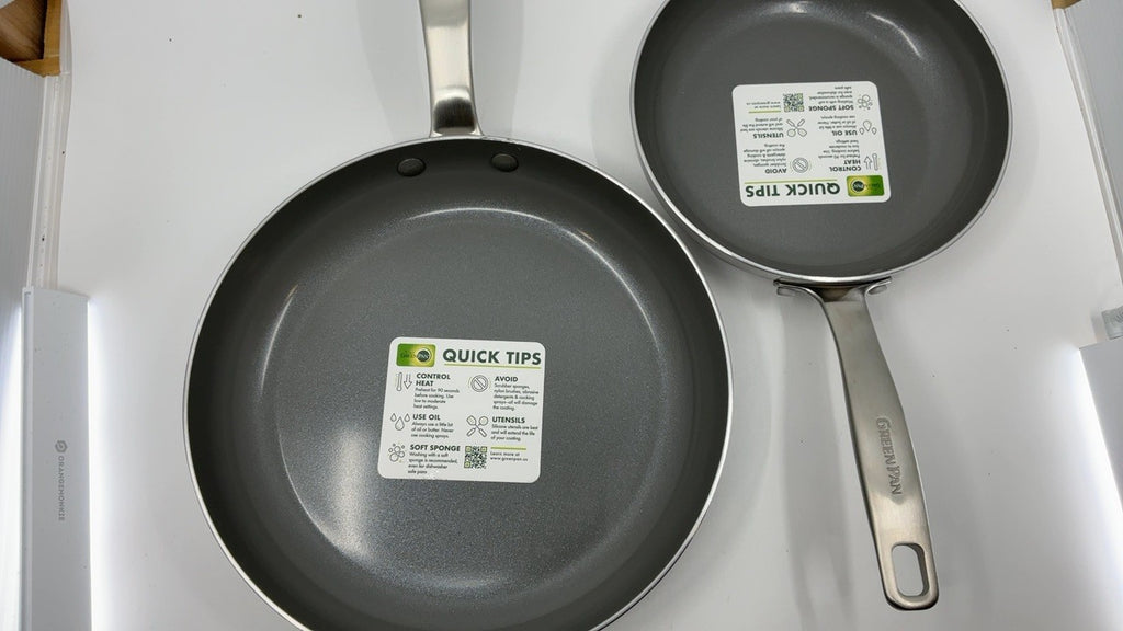 GreenPan Chatham 8" & 10" Frying Pan Set, Tri-Ply Stainless Steel, Silver