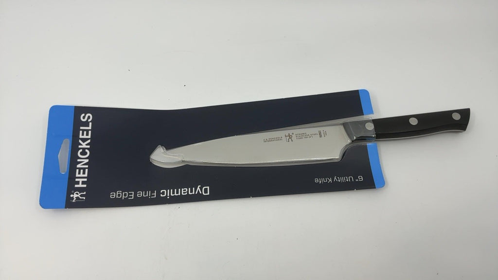HENCKELS Dynamic 6in Utility Knife, Black/Stainless Steel, German Engineered
