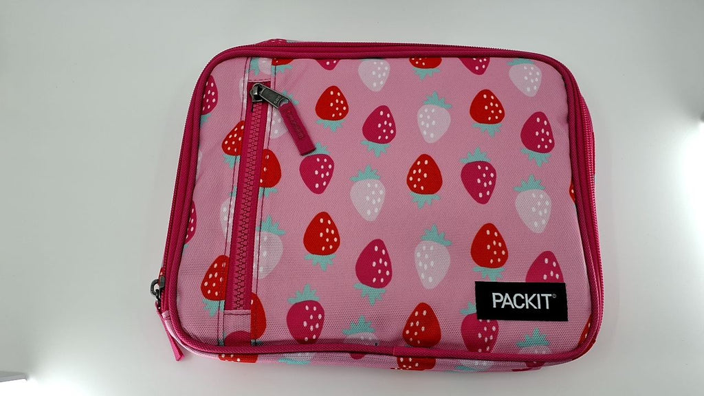 PackIt Freezable Lunch Box Sweet Strawberry 3L Collapsible Reusable