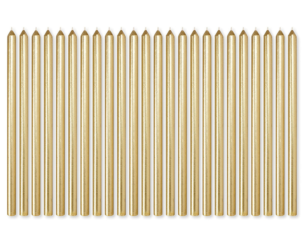 American Greetings Birthday Candles, Long Thin Gold (24-Count)
