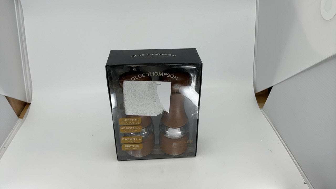 Olde Thompson 6 Caffe Wood Pepper Mill and Salt Shaker Set