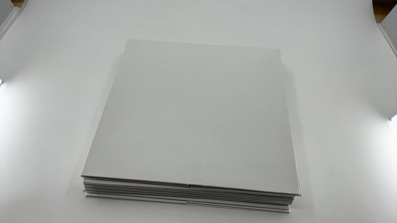 5 White 8" Gift Boxes w/ Lids - Perfect for Christmas & Birthdays