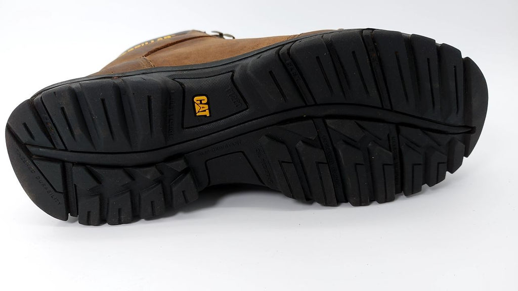 **needs repair** Cat Footwear Men's Outline Soft Toe Work Boot, Seal Brown, 9