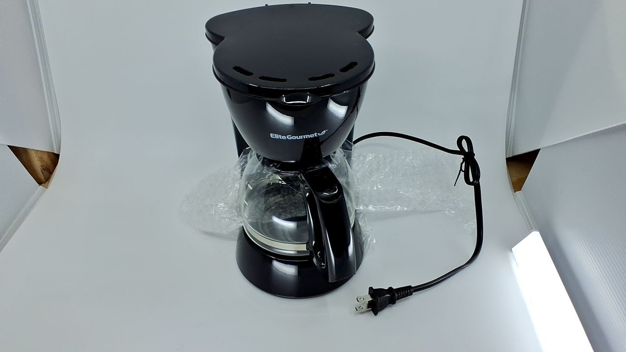 Automatic 4-Cup Coffee Maker Black w/ Reusable Filter & On/Off Switch