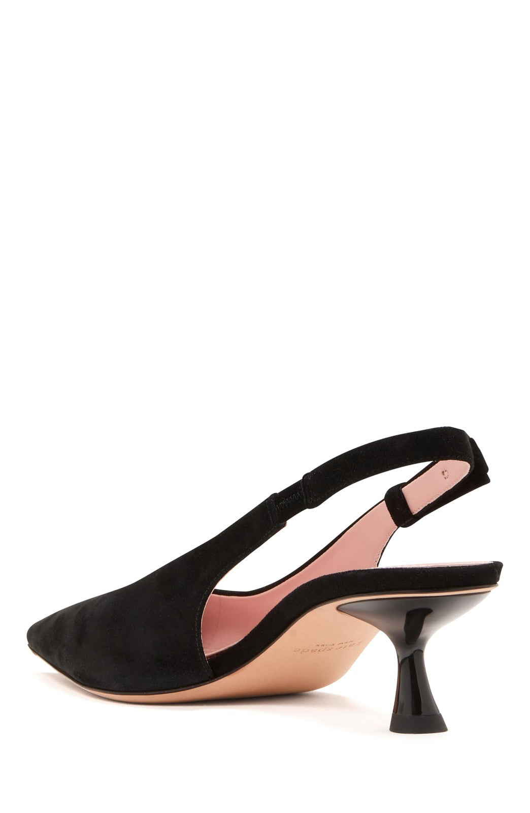 kate spade new york Women's Riley Slingback Kitten Heel, Black Suede, 9.5