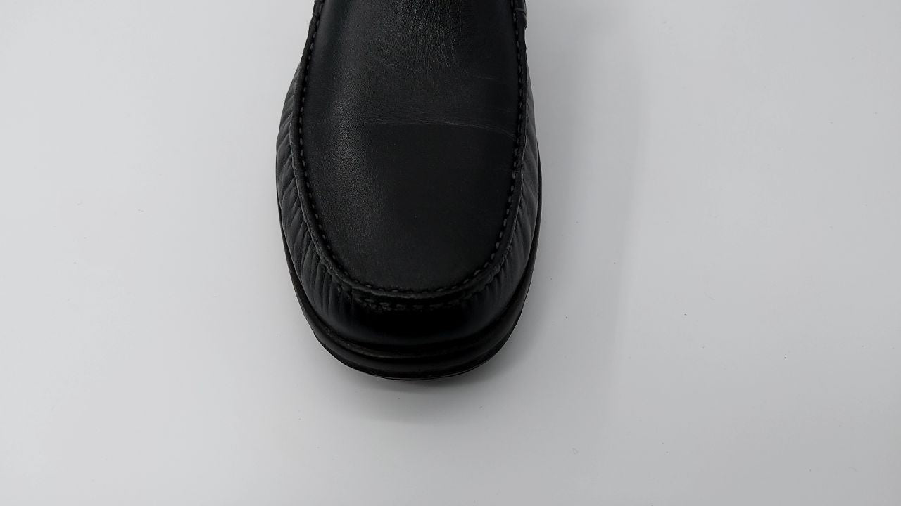 ECCO mens Lite Moc Classic Driving Style Loafer, Black Smooth, 10-10.5 US