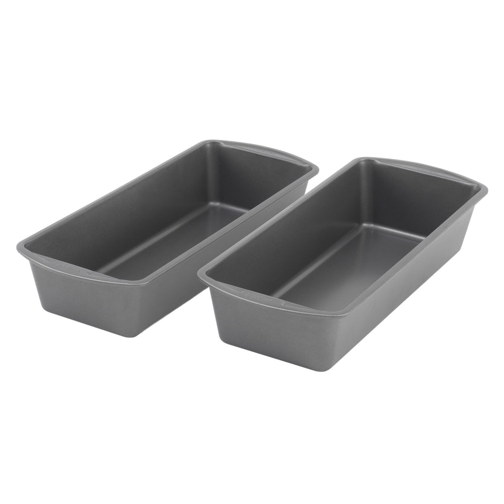 Even Heat Nonstick Steel Loaf Pans, 13 x 5 in, Gray, Set of 2