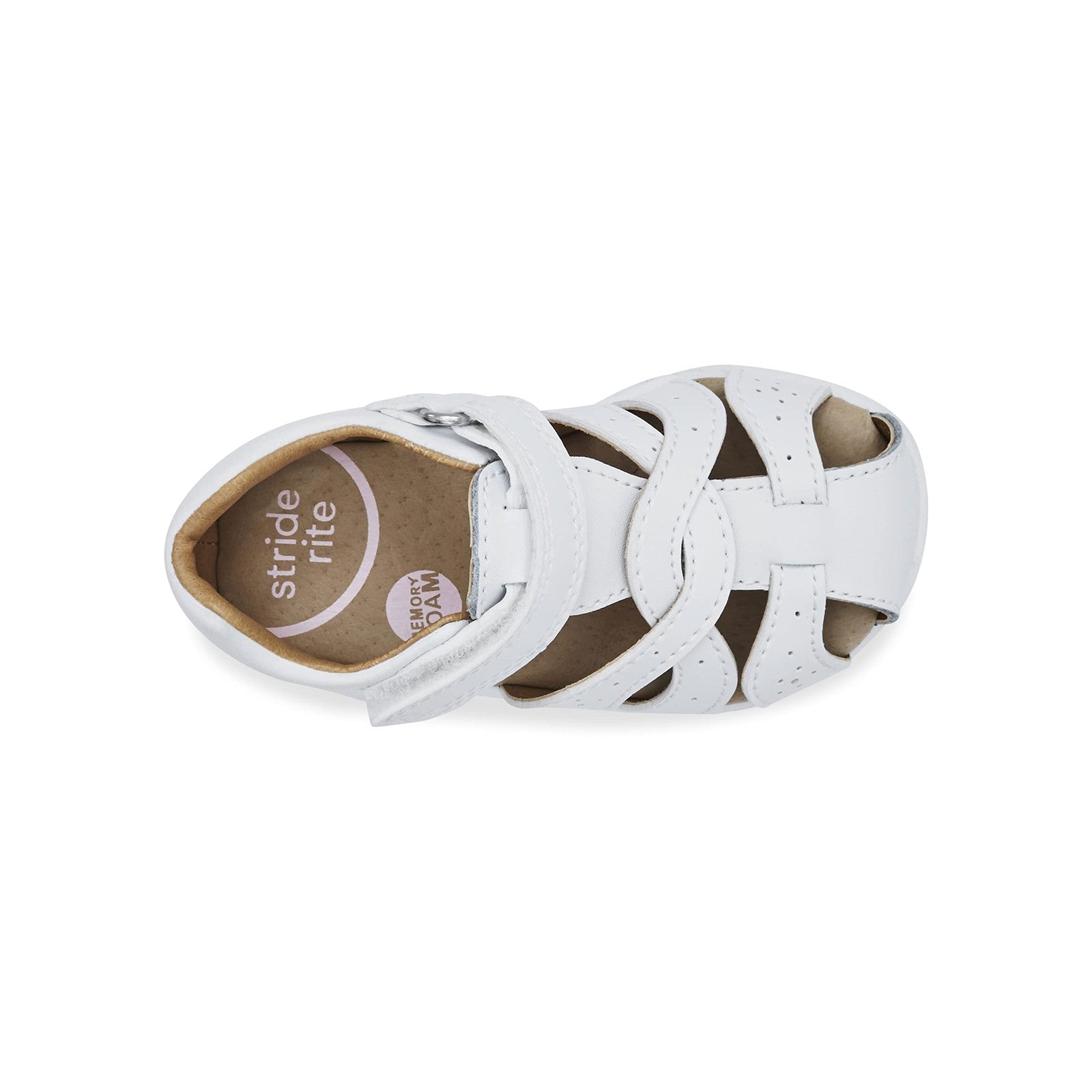Stride Rite Kids SRTech Xena Sandal, White, 4.5 Wide US Unisex Toddler
