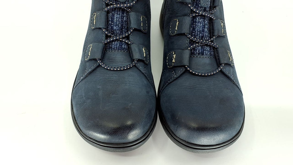 Clarks Women's Carleigh Jade Ankle Boot, Navy Nubuck, 6.5