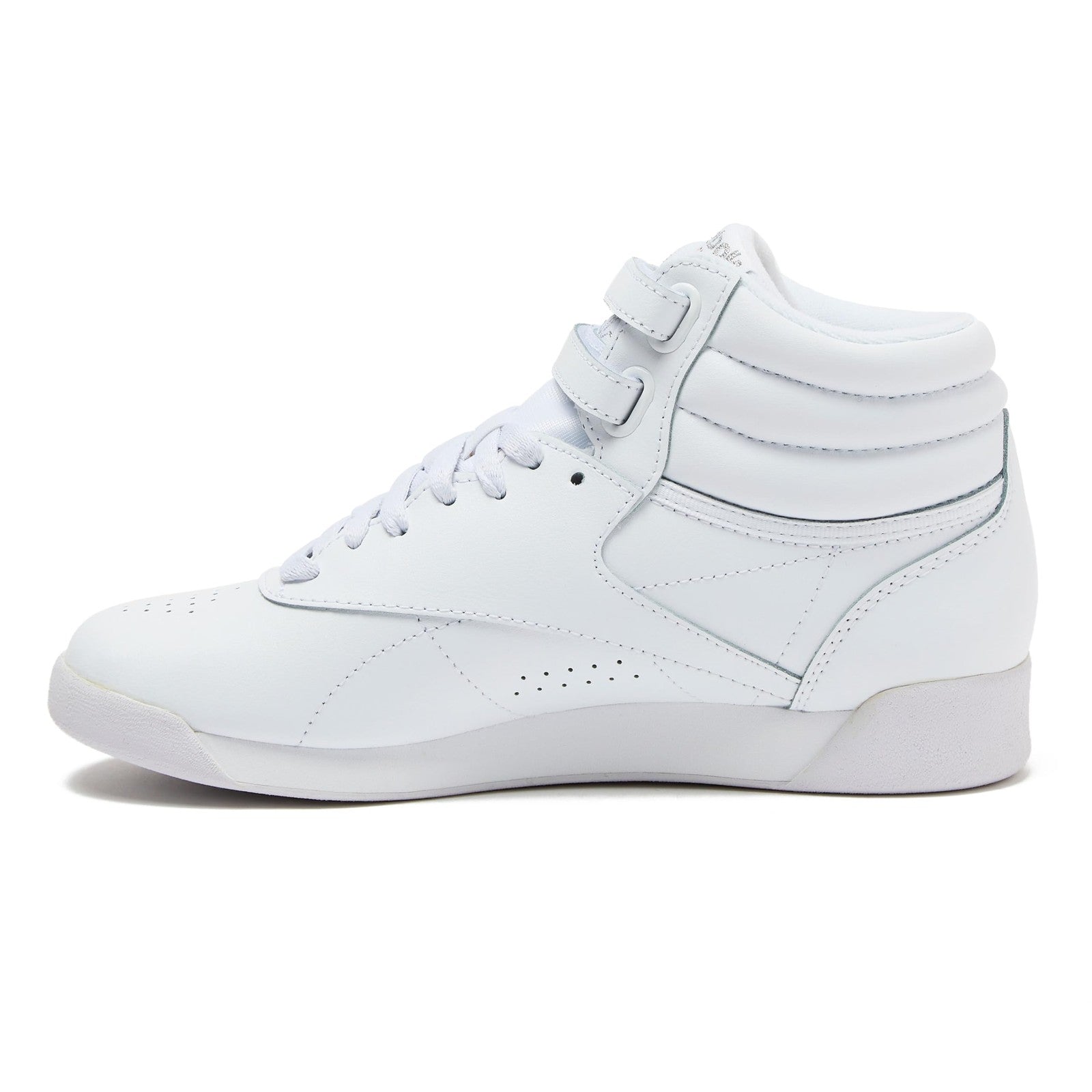 Reebok Women's Basketball Shoes, Freestyle Hi, White/Silver, Size 10