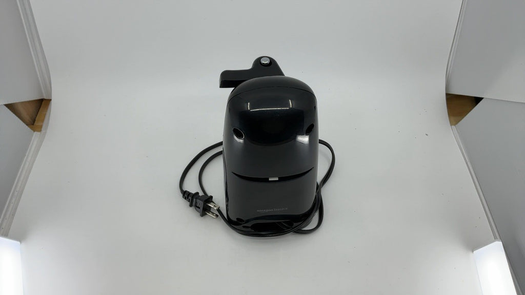 Electric Can Opener & Bottle Opener, Magnetic Lid Holder, Black