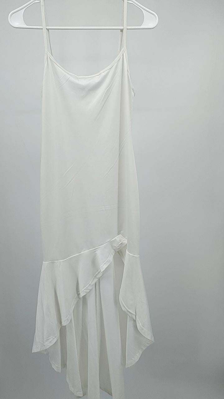 High-Low Ruffled Hem Midi Cami Dress