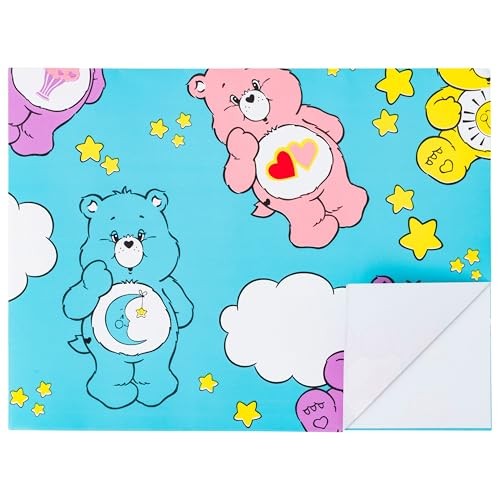 Nostalgic Care Bears Wrapping Paper 12 Sheets 20" x 30" Clouds & Stars