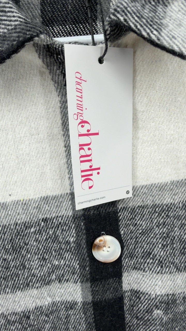Plaid Button-Up Long Sleeve Shacket