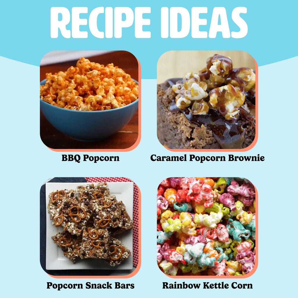 8-Cup Popcorn Popper, Blue, Fast & Easy w/ Built-In Butter Warmer