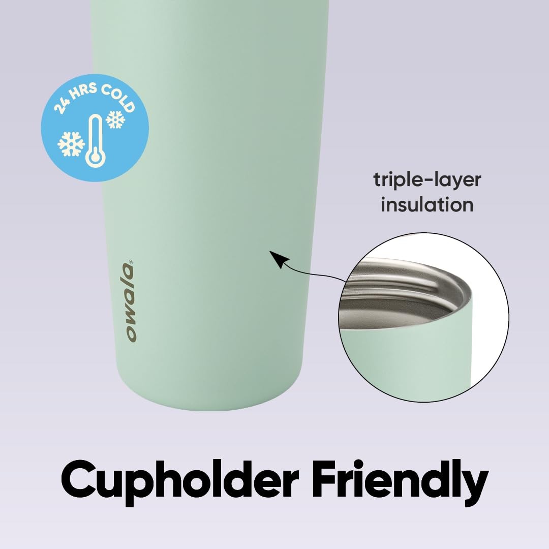 30oz Owala FreeSip Sway Stainless Steel Bottle w/ Two-Way Spout, Eucalyptus