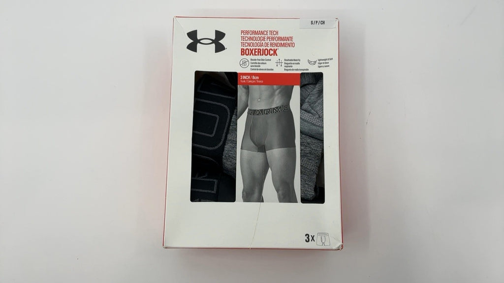 Under Armour Men's 3-Pack Performance Trunk Boxer Briefs, Small, Soft