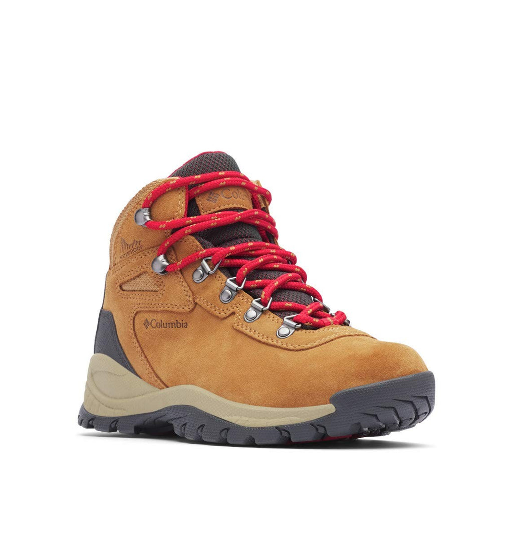Columbia Women's Newton Ridge Plus Waterproof Amped, Elk/Mountain Red, 8.5