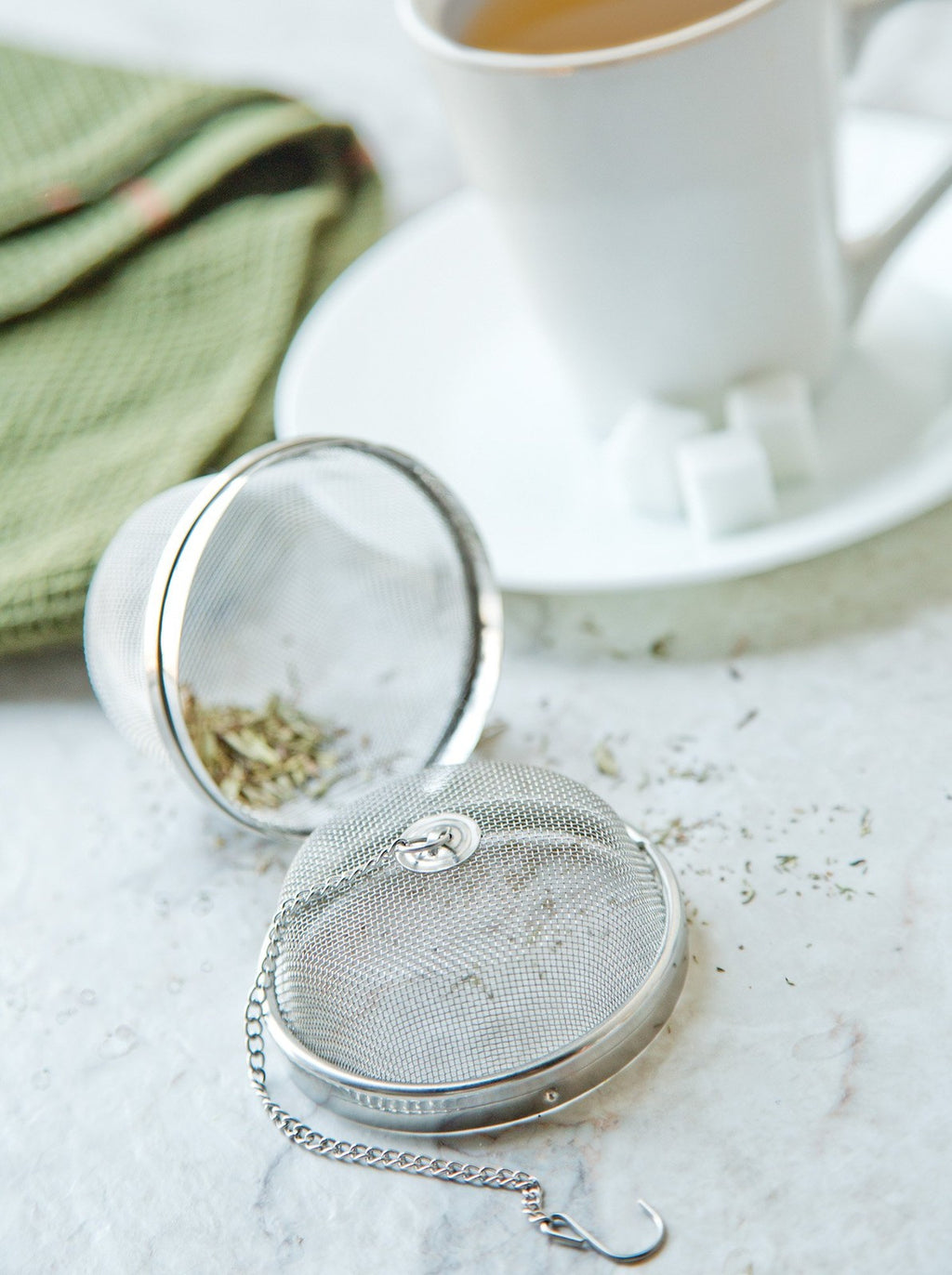 Fox Run - 5143 Fox Run Spice Infuser/Tea Ball, 3 x 3 x 3 inches, Metallic